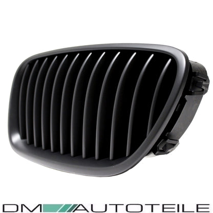 2x Kühlergrill Grill Schwarz Matt Seidenmatt passend für BMW F10 F11 auch M M5