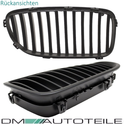 2x Kühlergrill Grill Schwarz Matt Seidenmatt passend für BMW F10 F11 auch M M5