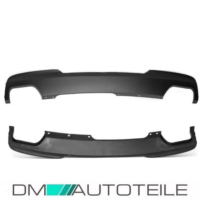 Diffusor Heckdiffusor Schwarz 4 Rohr / Oval passt für BMW F10 F11 M-Paket M550