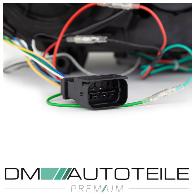 Set Klarglas Schwarz Scheinwerfer H7/H1 Facelift LED Angel Eyes Design passt für BMW 3er F30 F31 bj.11-15