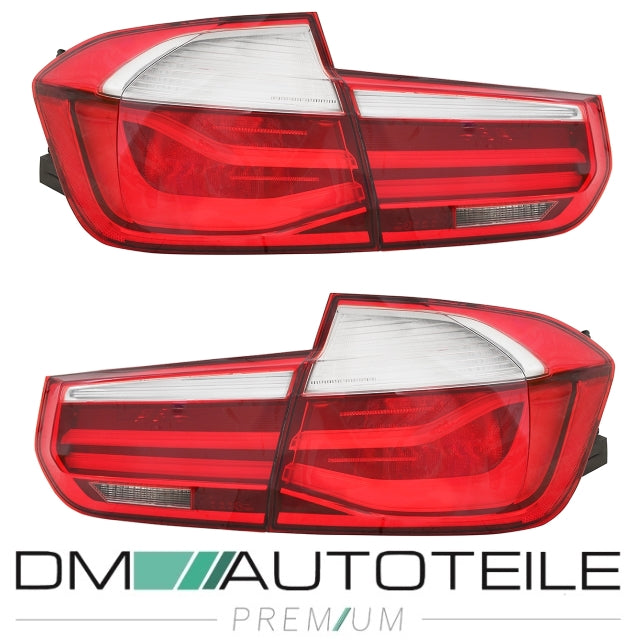 LED Lightbar Rückleuchten SET Rot Weiss Facelift Design passt für BMW 3er F30 Limousine 2011-2015
