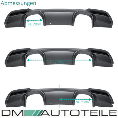 Heck Diffusor Schwarz Matt Duplex passt für BMW E90 E91 M-Paket Modelle 05-12 mit CSL M3 AGA