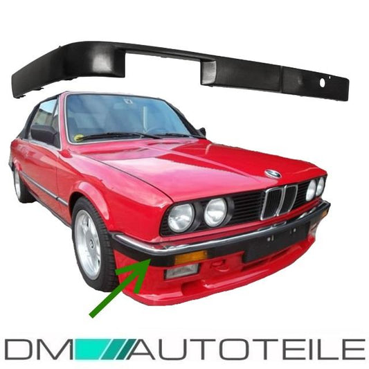 Leiste Stoßstange Zierleiste ABS vorne RECHTS passt für BMW 3er E30 Facelift 87>