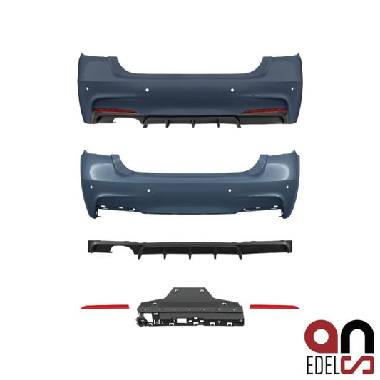 AN Stoßstange Hinten mit/ohne PDC + Diffusor Sport-Performance 2-Rohr passend für BMW 3er F30 auch M