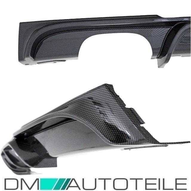 Heckdiffusor 2 Rohr Carbon Glanz Sport-Performance passt für BMW F30 F31 M-Paket