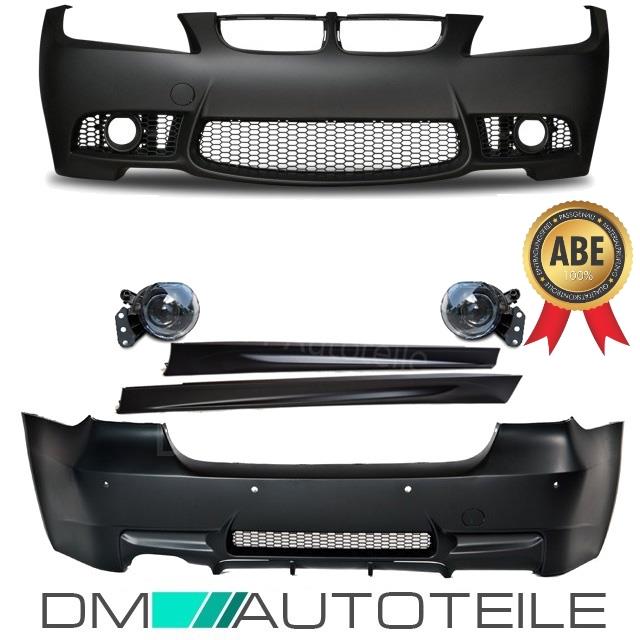 Bodykit Sport Stoßstange ABS Front + Heck + Seite passt für BMW E90 05-08 *ABE