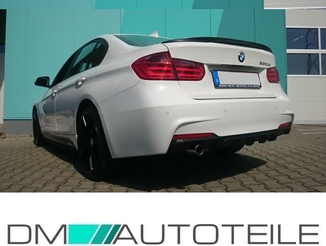 PERFORMANCE Diffusor Hinten passt für BMW F30 F31 M-Paket 316-320 Schwarz Matt