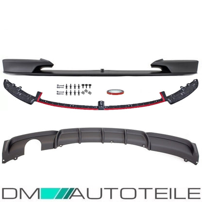 Sport-Performance Frontspoiler +Diffusor Schwarz passt für BMW 3er F30 F31 M-Paket