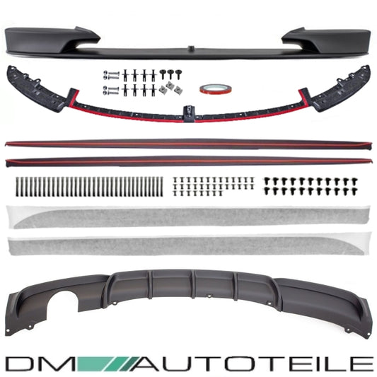 Sport-Performance Spoiler+ Diffusor + Ansätze Schwarz Matt passt für BMW F30 F31