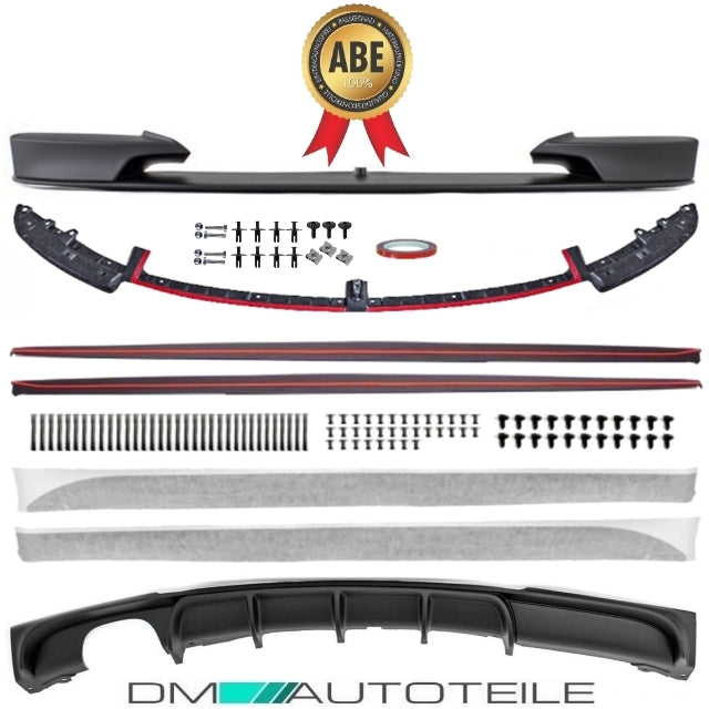 Sport-Performance Umbau Spoiler + Diffusor+Ansätze passt für BMW F30 F31 M-Paket