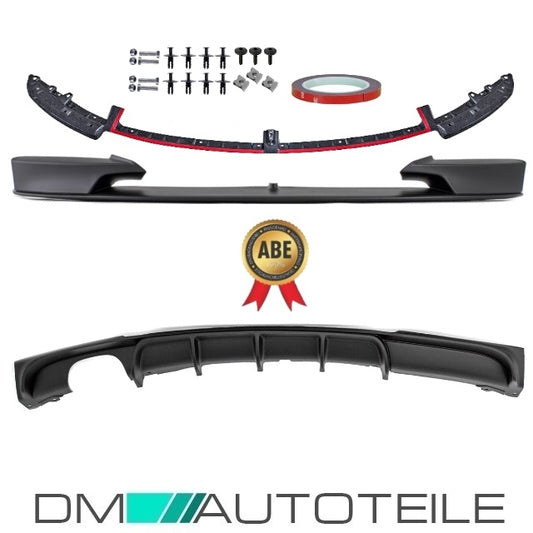 SET Frontspoiler + Heckdiffusor 328-330 Sport-Performance passt für BMW F30 F31