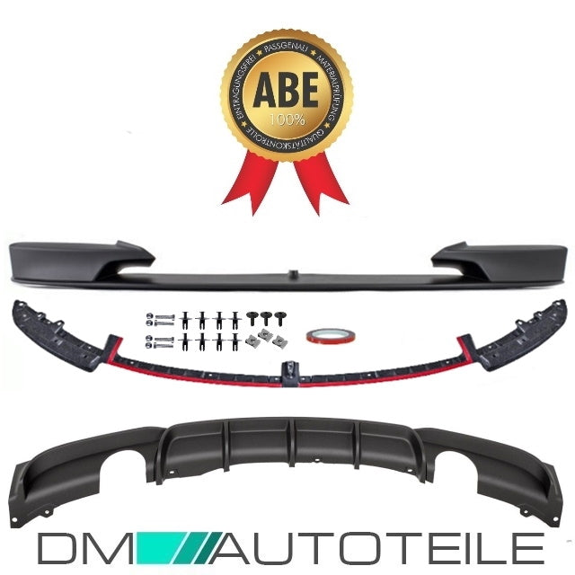 335i SET Frontspoiler + Diffusor Sport-Performance passt für BMW F30 F31 M-Paket