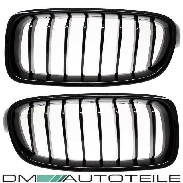 Kühlergrill Grill SET Schwarz Glanz Sport-Performance passend für BMW F30 F31 11-18