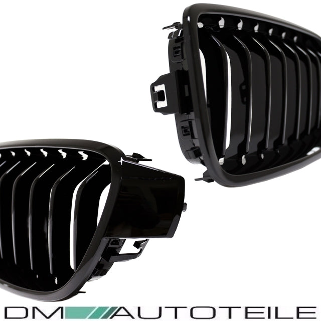 Kühlergrill Grill SET Schwarz Glanz Sport-Performance passend für BMW F30 F31 11-18