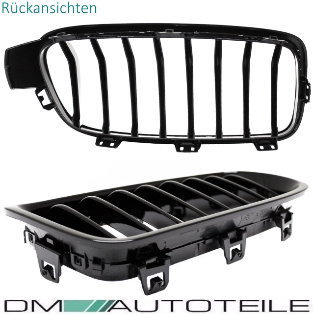 Kühlergrill Grill SET Schwarz Glanz Sport-Performance passend für BMW F30 F31 11-18