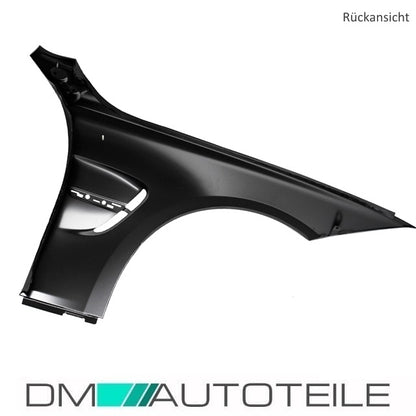 2x Sport Kotflügel Set +Halter Hochglanz Schwarz passend für BMW 3er F30 F31 bj.11-18