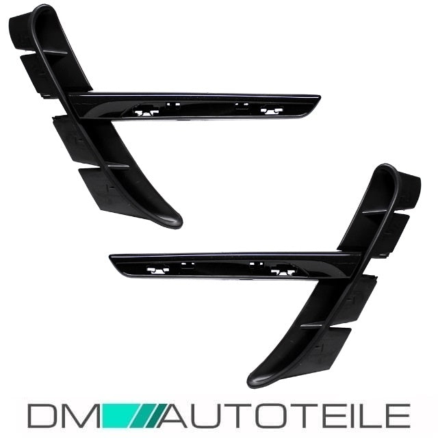 2x Sport Kotflügel Set +Halter Hochglanz Schwarz passend für BMW 3er F30 F31 bj.11-18