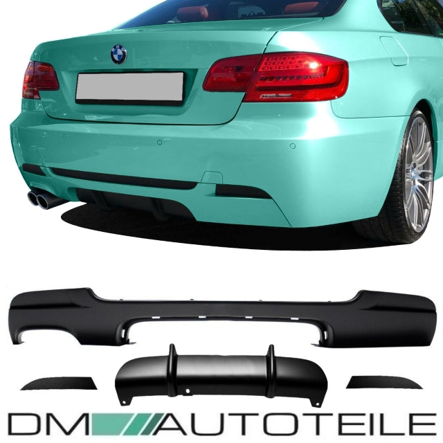 Heckansatz Diffusor Sport-Performance Schwarz Matt passt für 3er BMW E92 E93 M-Paket 316-330i