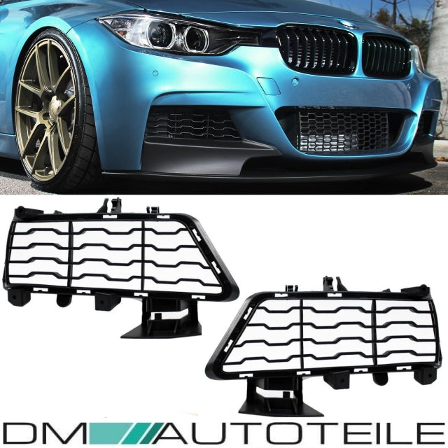 Stoßstangengitter SET Schwarz geschlossen Clean passend für BMW F30 F31 M-Paket
