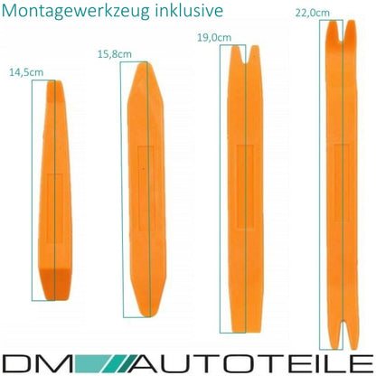 Stoßstangengitter SET Schwarz geschlossen Clean passend für BMW F30 F31 M-Paket