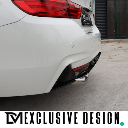 DM Exklusive Line Endschalldämpfer Auspuff Umrüstung 2-Rohr links+ABE passt für BMW 3er F30 F31 4er F32 F33 F36 Diesel 316...