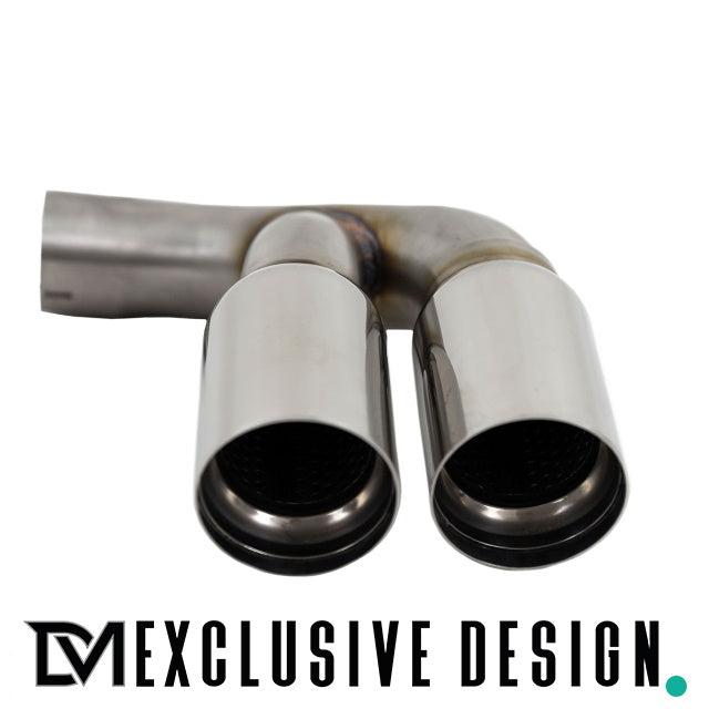 DM Exklusive Line Endschalldämpfer Auspuff Umrüstung 2-Rohr links+ABE passt für BMW 3er F30 F31 4er F32 F33 F36 Diesel 316...