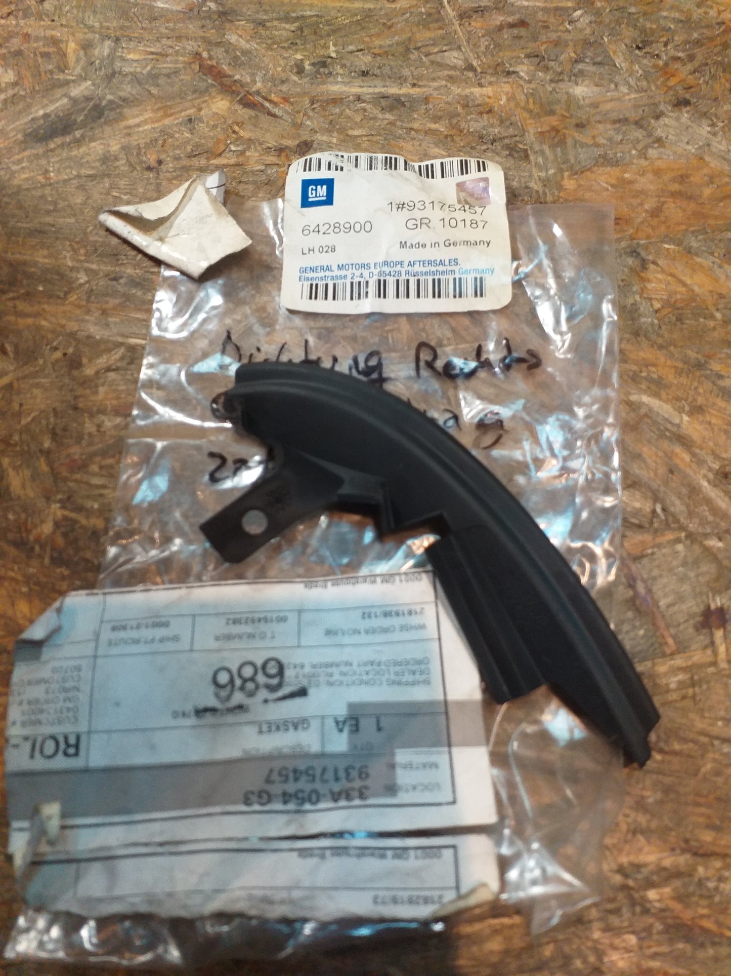 Astra G Zafira A Dichtung rechts original GM Opel NEU