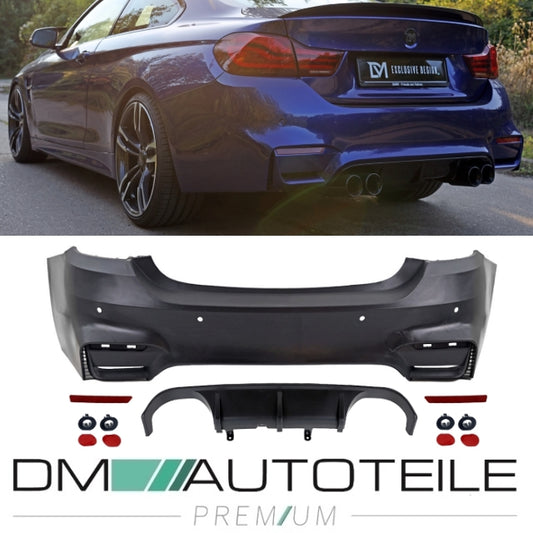 Stoßstange hinten für Parkhilfe + Duplex Diffusor passt für BMW F32 F33 außer M4 2013-2020