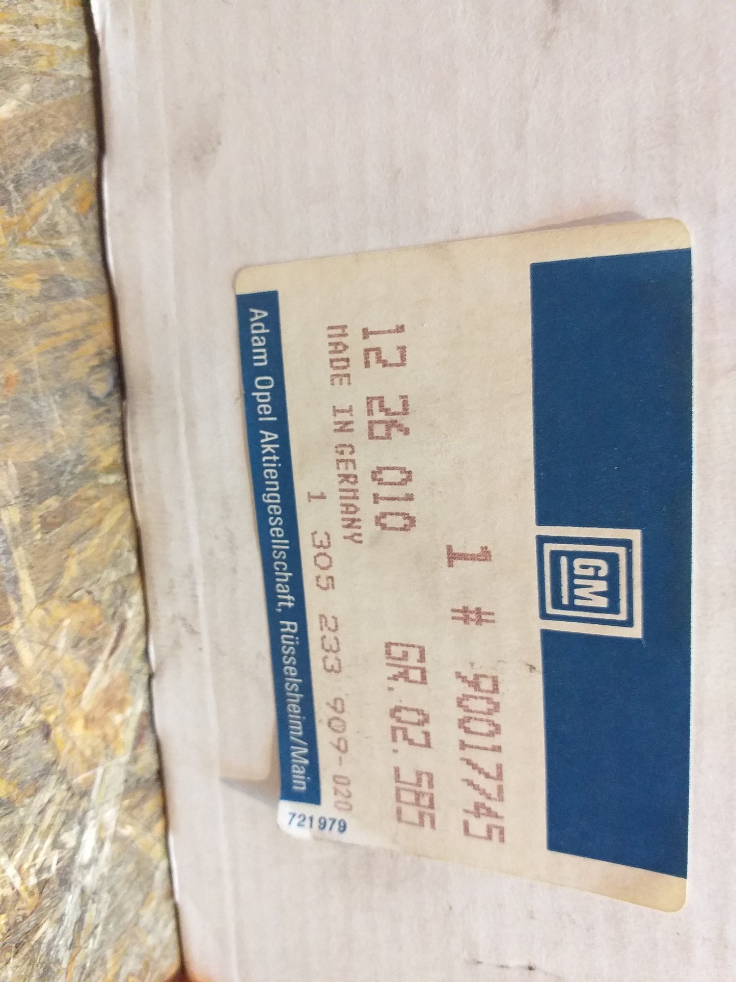 Rekord E Blinker rechts original GM Opel NEU