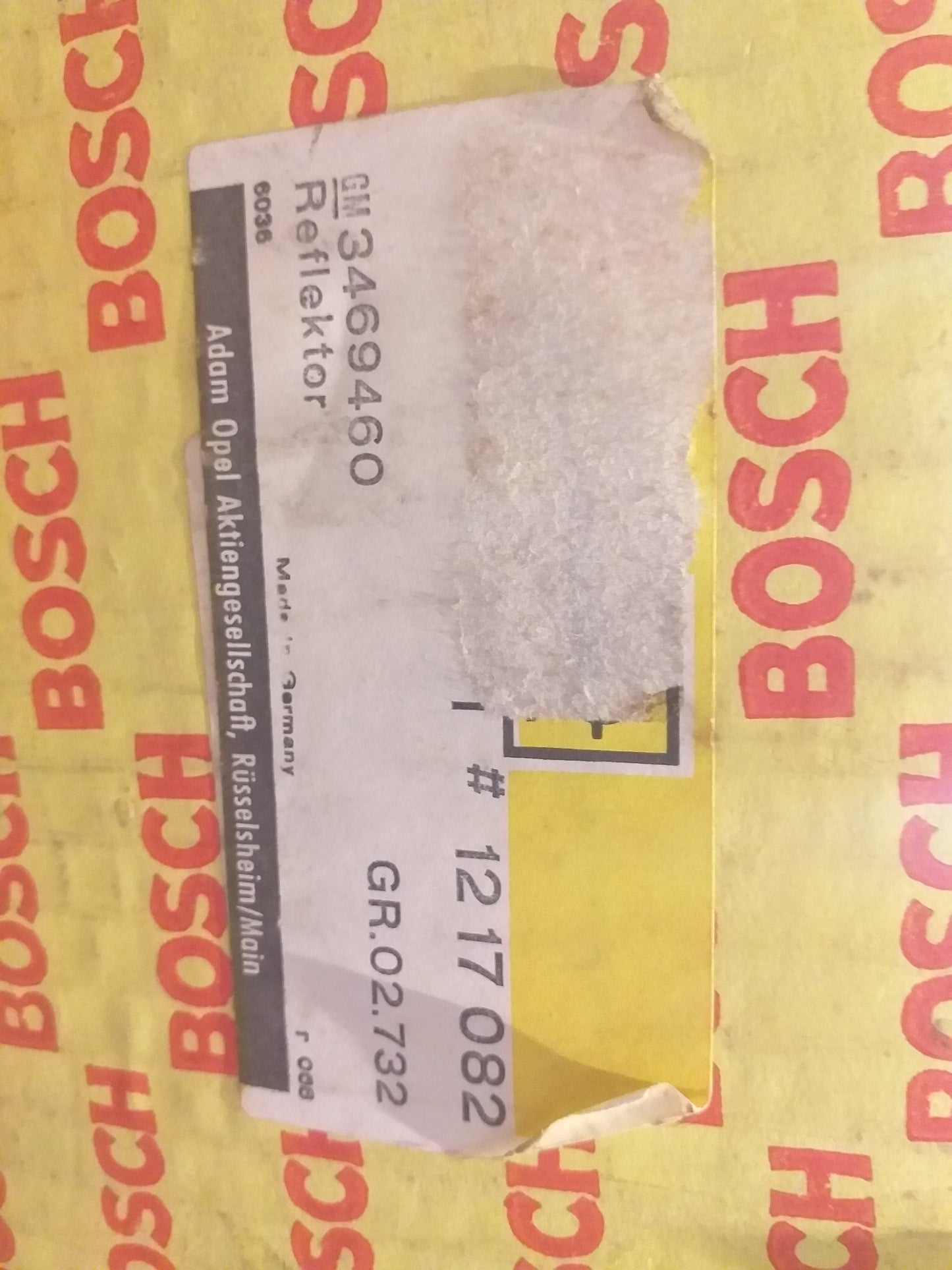 Rekord D Scheinwerfer Reflektor rechts original Bosch Opel NEU