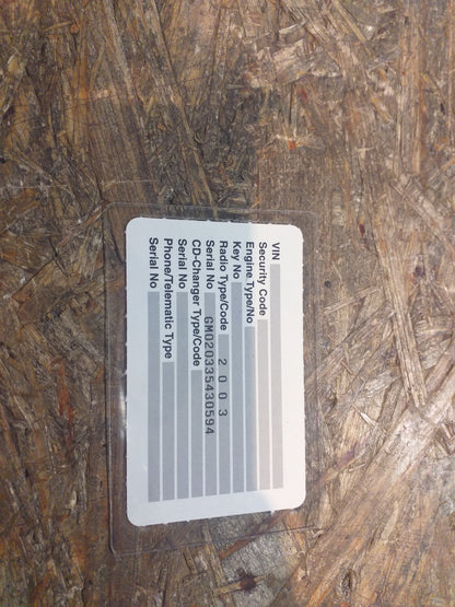 Vectra C Blaupunkt Radio Modell car 3000 mit Code original GM Opel NEU