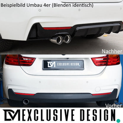 DM Exklusive Performance ESD Blende Auspuff +Diffusor Umrüstung 2-Rohr links+ABE passt für BMW 3er F30 F31 Diesel + Benzin...