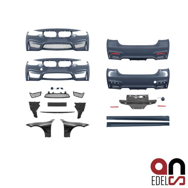 EVO Sport Bodykit Stoßstange Front Seite Heck Duplex +Kotflügel passt für BMW F30 nicht M3