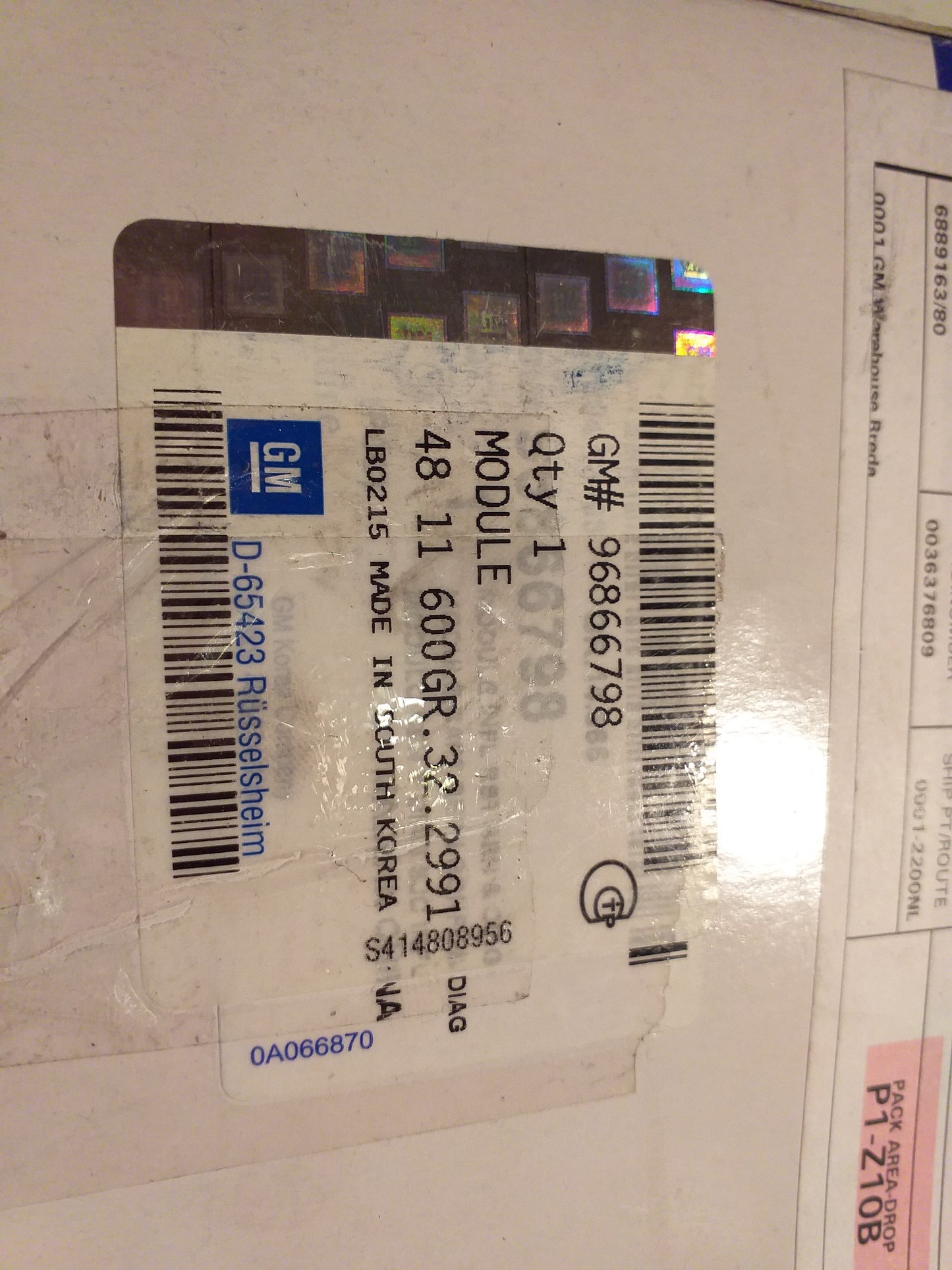 Antara 09, 2.4i 103kw Airbagsteuergerät original GM Opel NEU