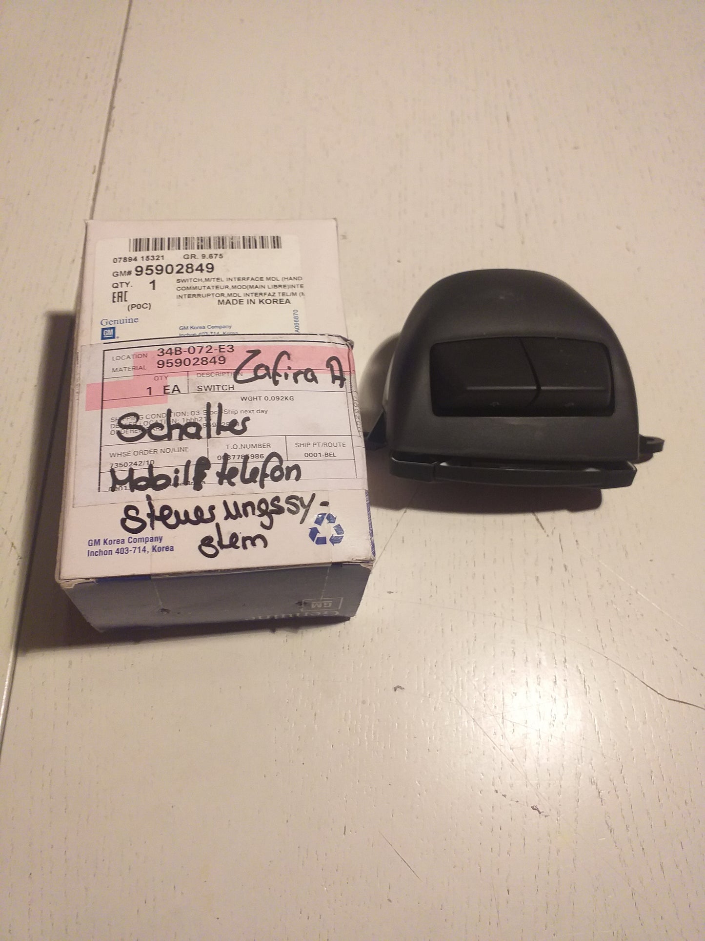 Zafira A Schalter Mobiltelefon Steuerungssystem an Lenkrad original GM Opel NEU