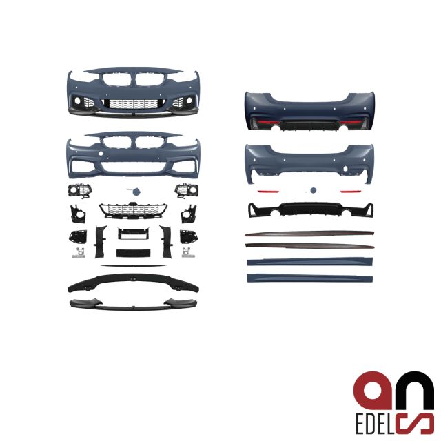 AN Performance Bodykit 435i Duplex Stoßstange vorne +Hinten+ Seite +Spoiler passt für BMW F36 Serie & M-Paket +ABE*