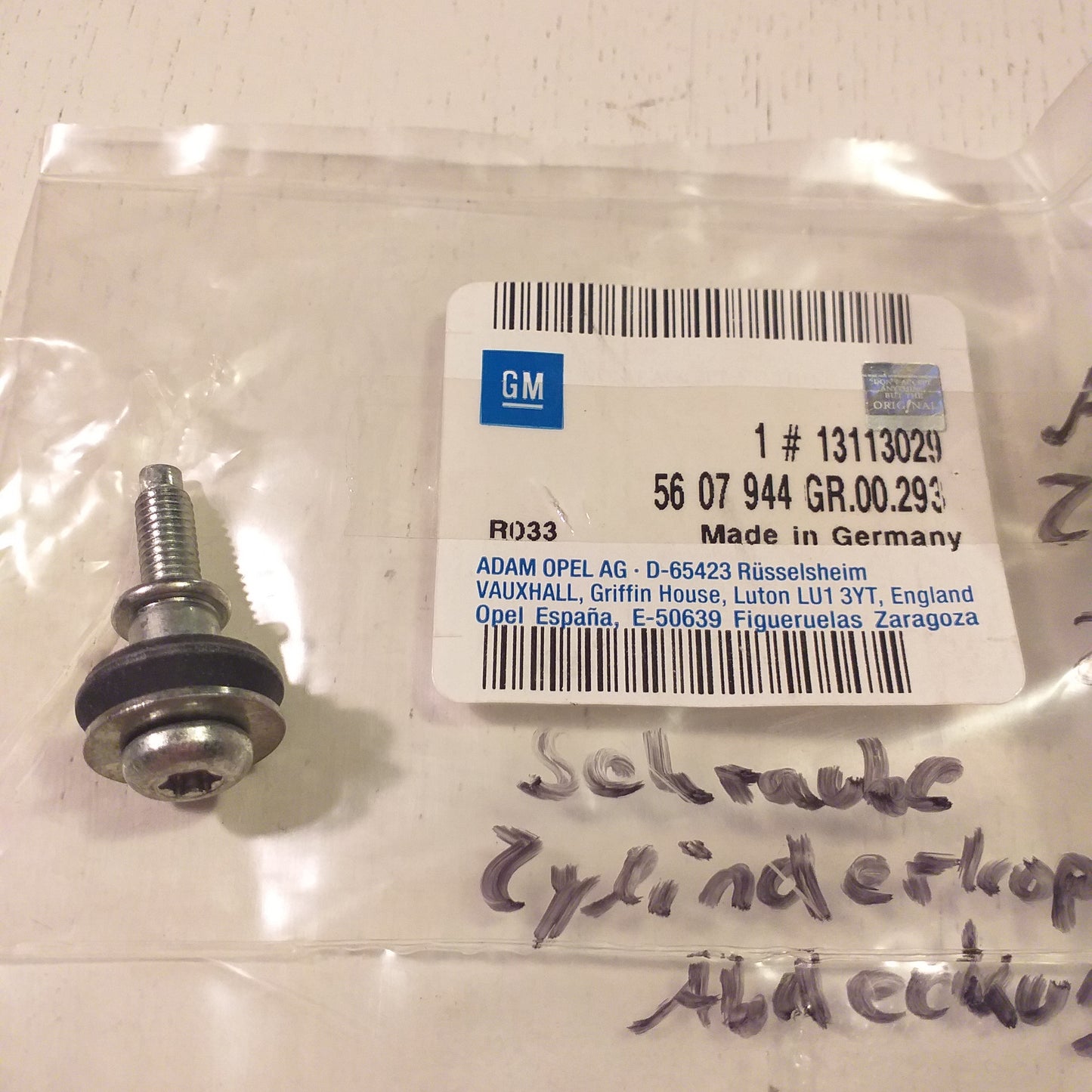Astra G Zafira A Schraube Zylinderkopf Abdeckung original GM Opel NEU