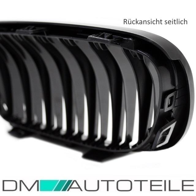 Set Doppelsteg Kühlergrill Schwarz GLANZ Performance passt für BMW E92 E93 LCI