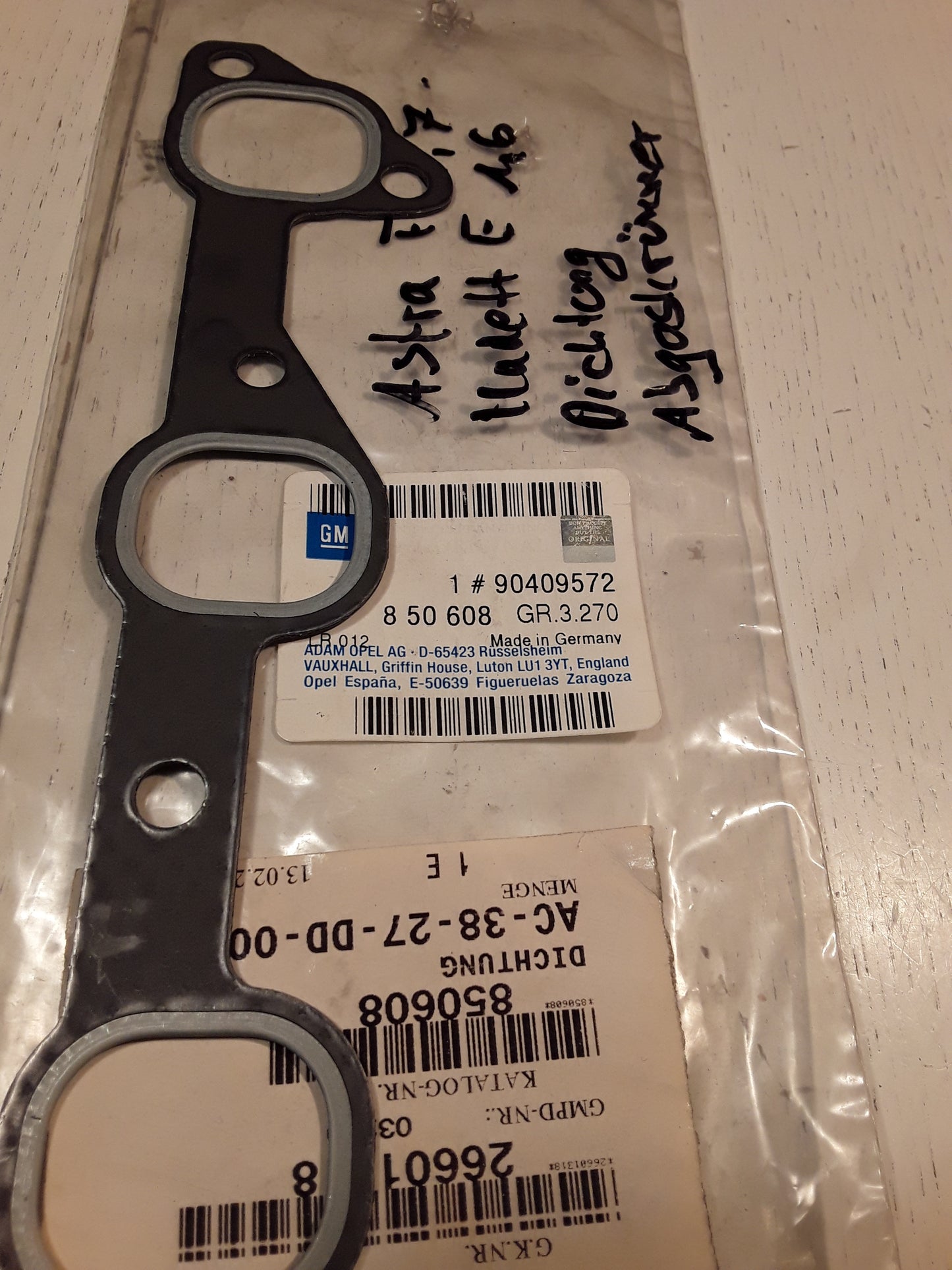 Astra F 1,7 Kadett E 1,6 Dichtung Abgaskrümmer original GM Opel NEU