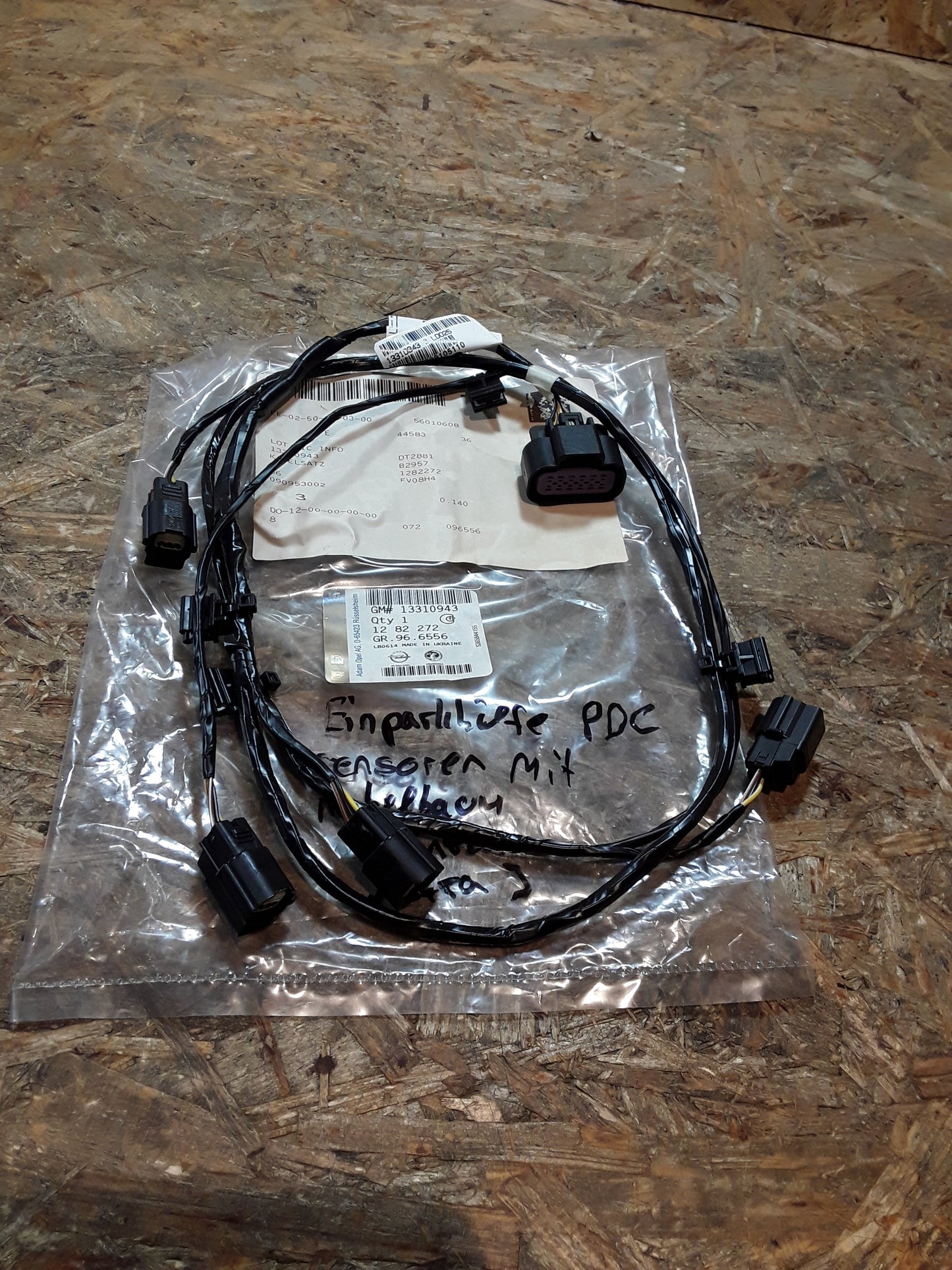 Astra J Einparkhilfe PDC Sensor mit Kabelbaum hinten original GM Opel NEU