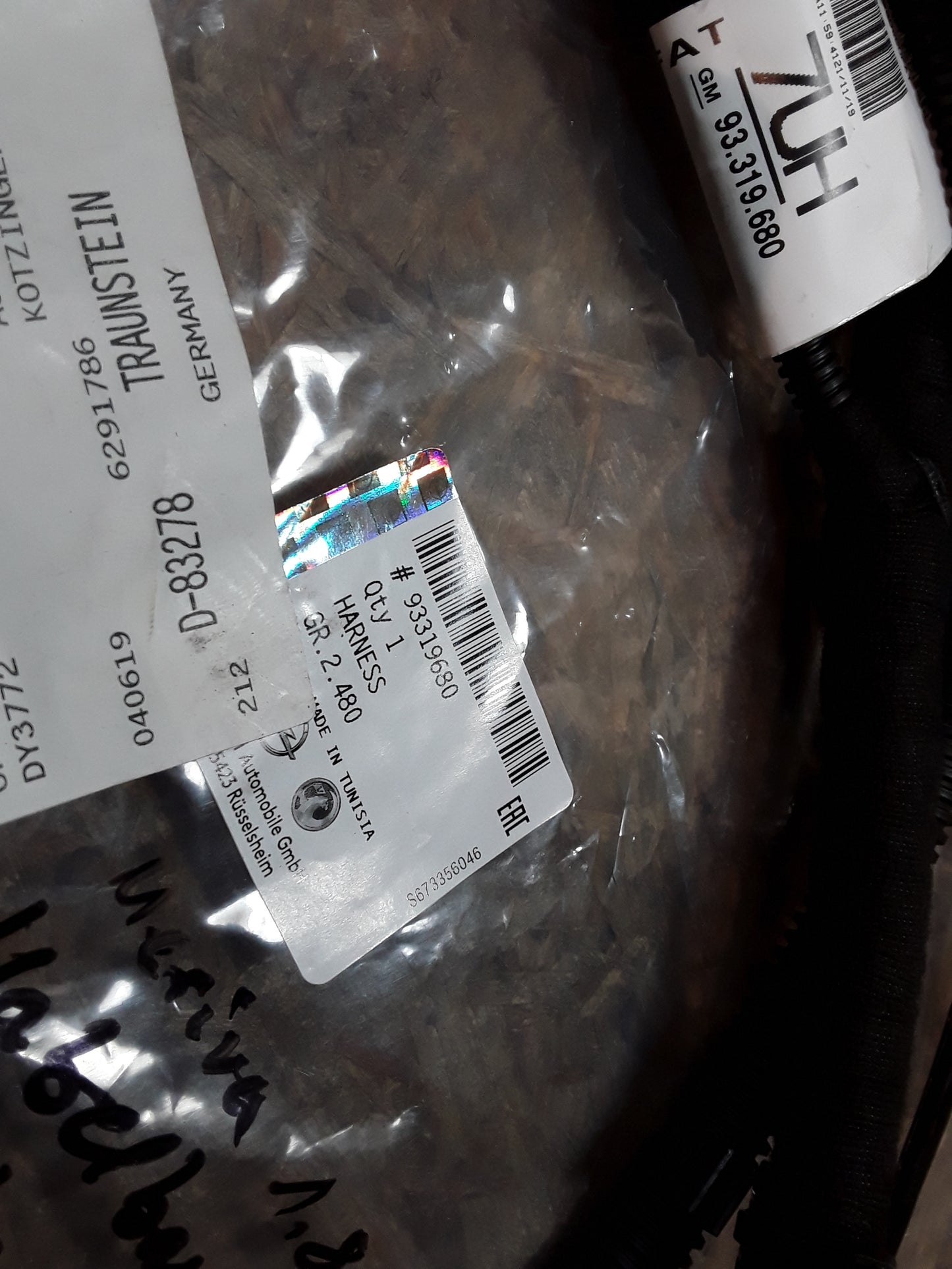 Meriva 1,8 Kabelbaum hinten ABS Sensor original GM Opel NEU