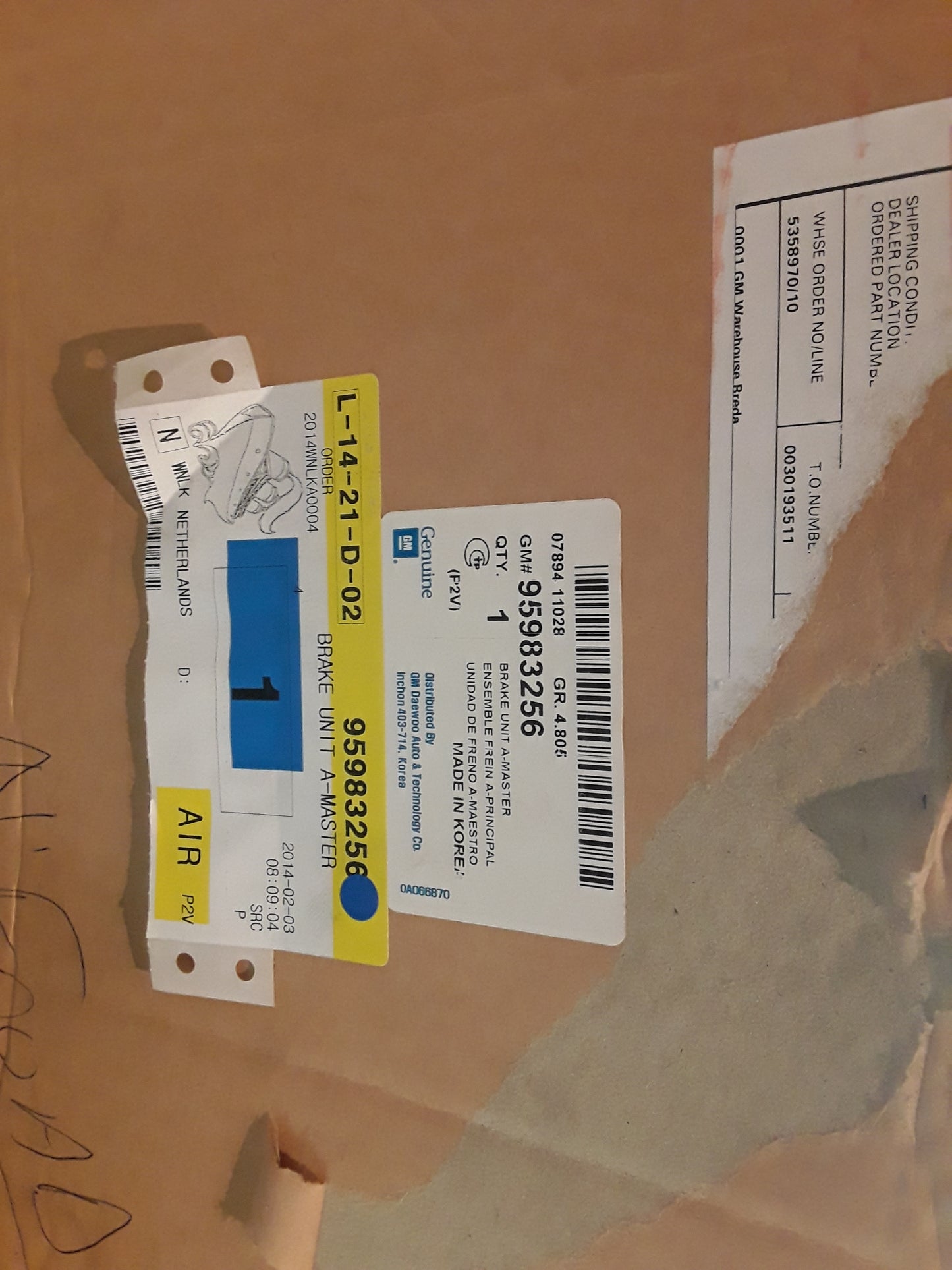 Chevrolet Epica V250 Bremskraftverstärker original GM NEU