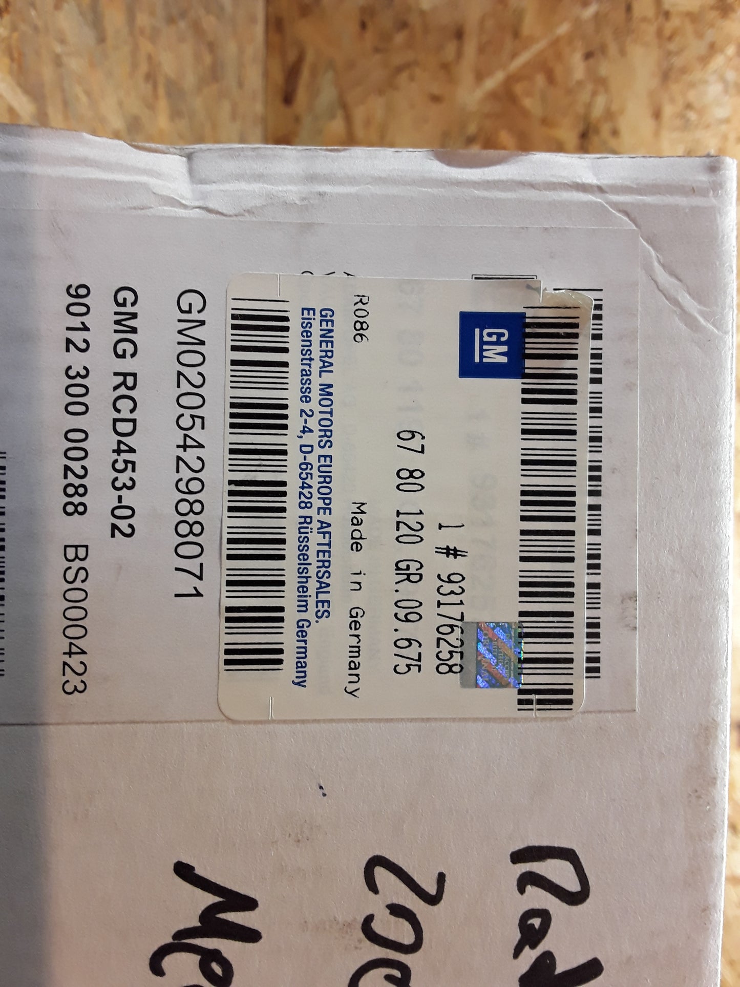 Meriva A Radio Autoradio CDR 2005 Siemens VDO original GM Opel NEU