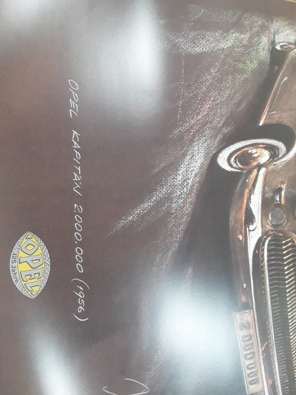 Opel Kapitän 2.000.000 1956 Poster original Opel NEU