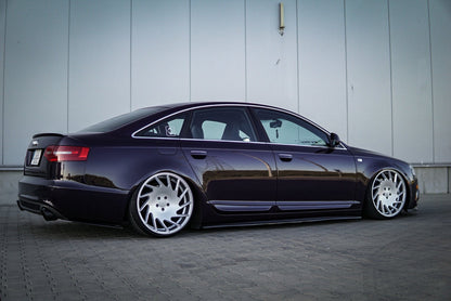 Seitenschweller Ansatz für AUDI A6 C6 S-LINE (vor Facelift/FACELIFT) Carbon Look