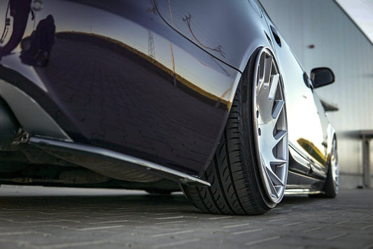Heck Ansatz Flaps Diffusor für Audi A6 S-Line C6 / C6 FL Limousine / Avant Carbon Look