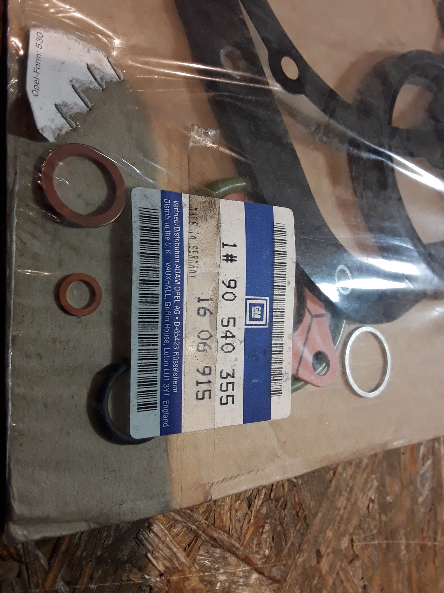 Vectra B 1,6i Motor Dichtungssatz Kurbalgehäuse original GM Opel NEU