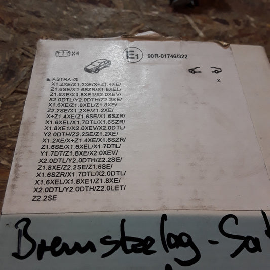 Astra G Bremsbelagsatz Hinterachse original GM Opel NEU