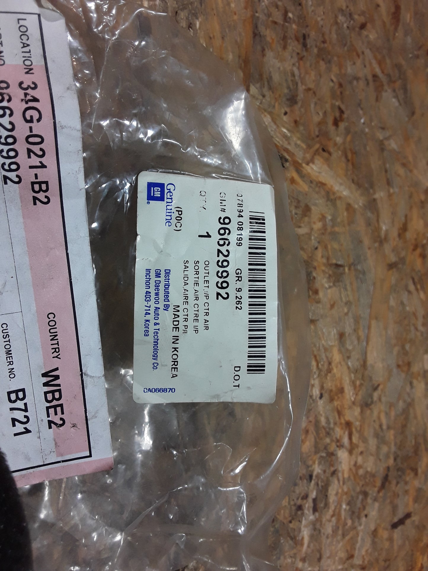 Chevrolet Captiva 06-10 Luftführung Innenraum links original GM Opel NEU