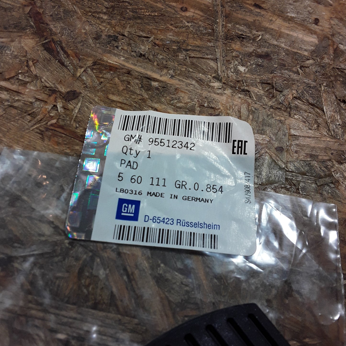 Combo B Kupplungspedal Gummi original GM Opel NEU